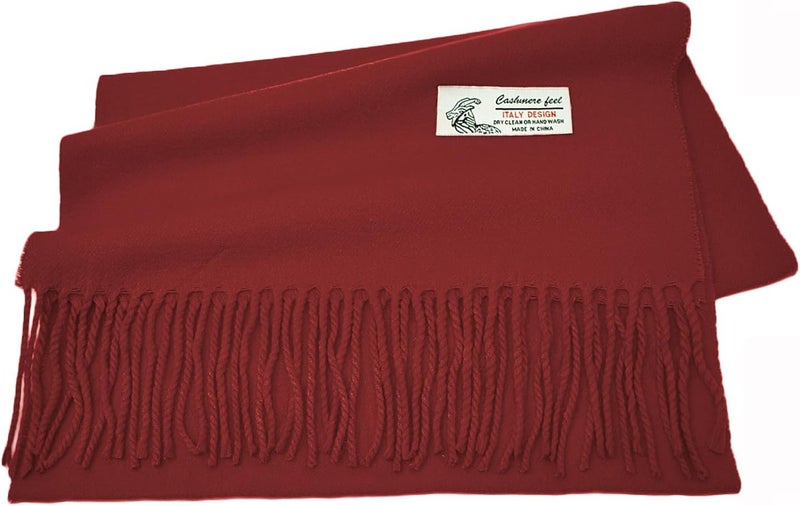 Glory Max Unisex Plain Solid Color Winter Scarf Cashmere Feel Soft Classic 72"x12" - Image 3